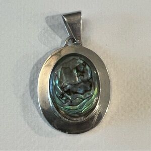 Sterling Silver Abalone Pendant